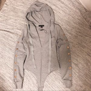 Tops - JLUXLABEL gray body suit Tops - JLUXLABEL gray body suit